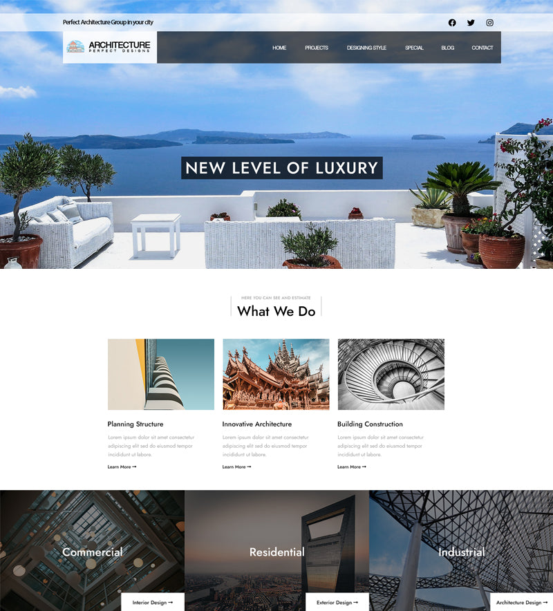 Modern Architecture Free WordPress Theme