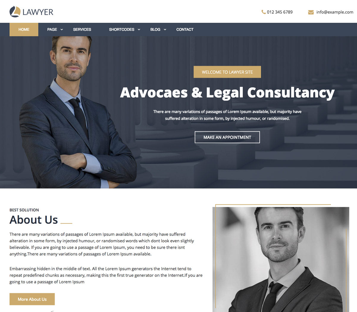 Expert Lawyer Free WordPress Theme