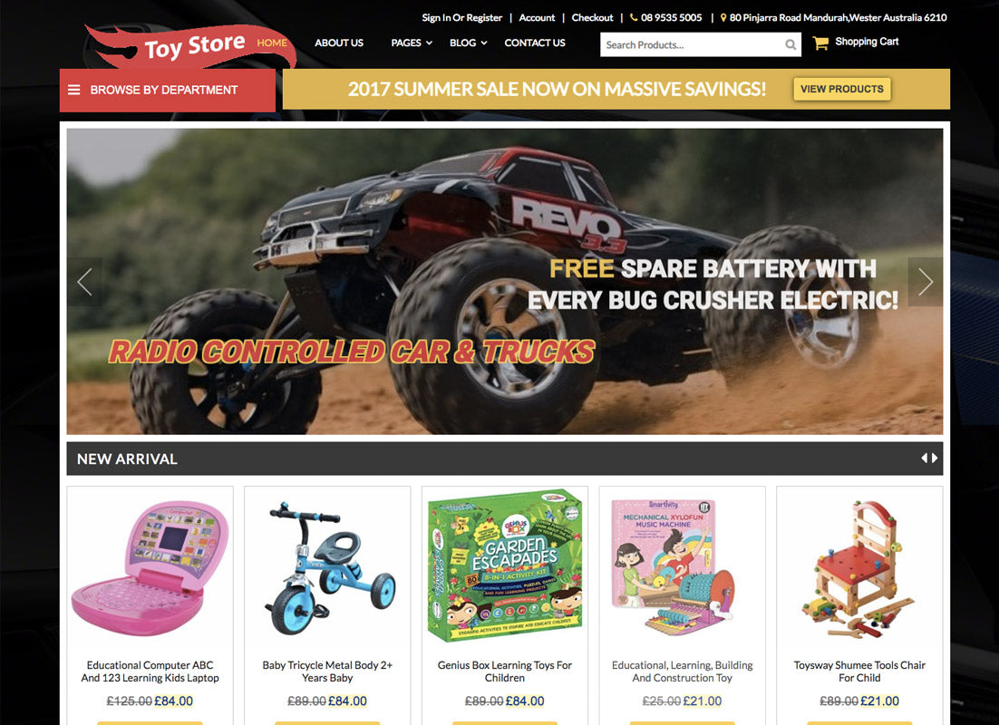 Free Toy Store Wordpress Theme