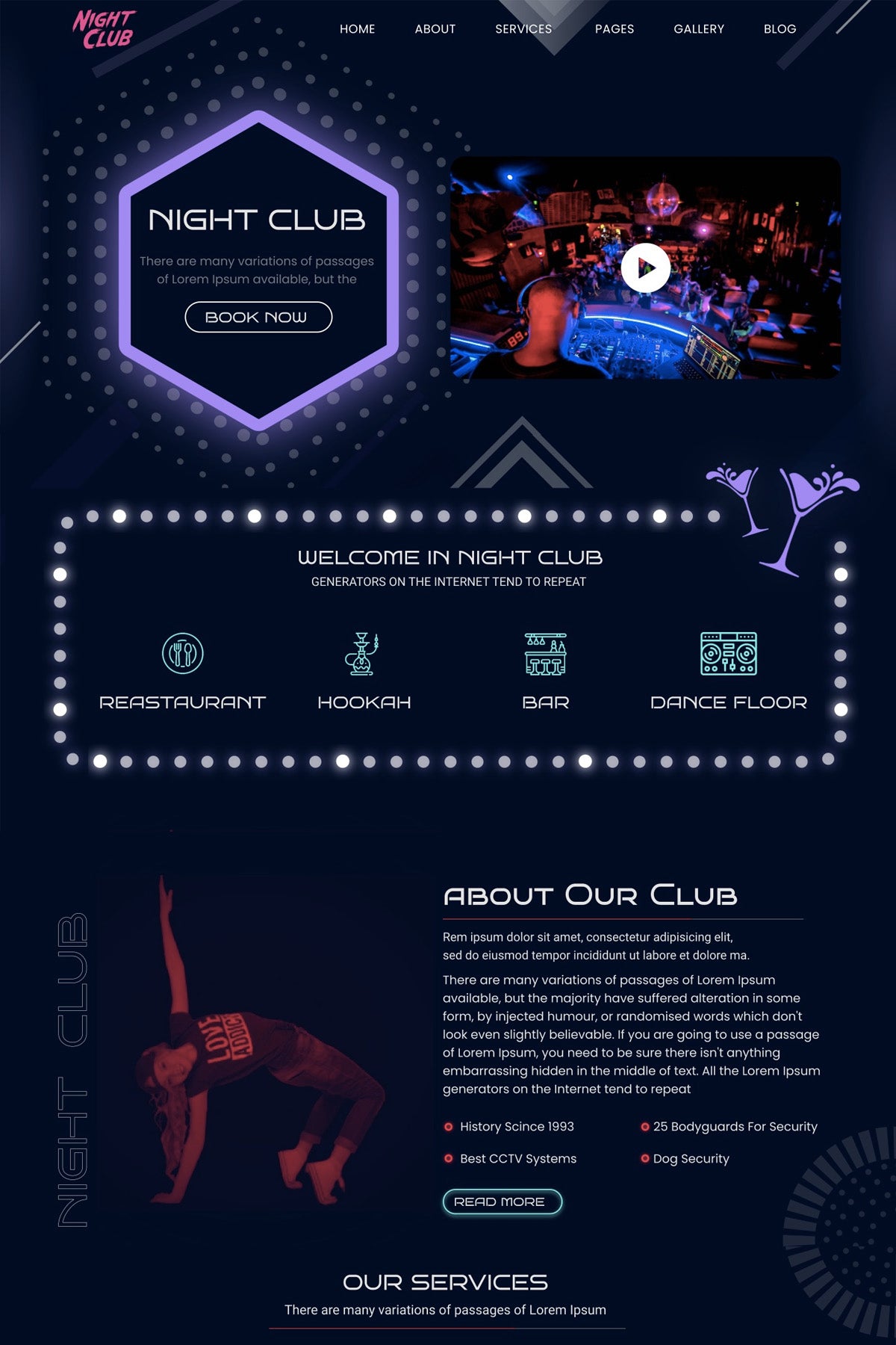 Free Night Club WordPress Theme