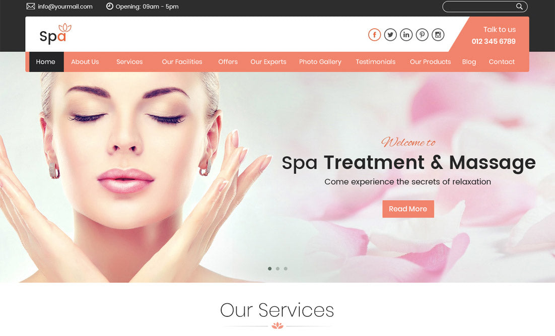 Nikhar Free Spa WordPress Theme