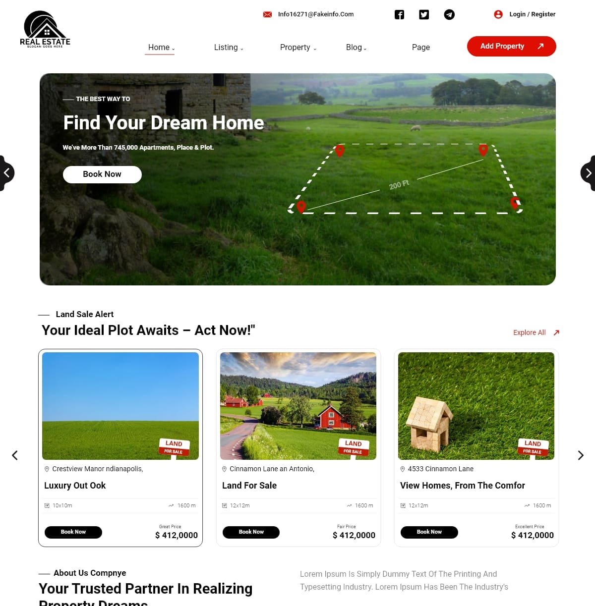 Free Real Estate WordPress Theme