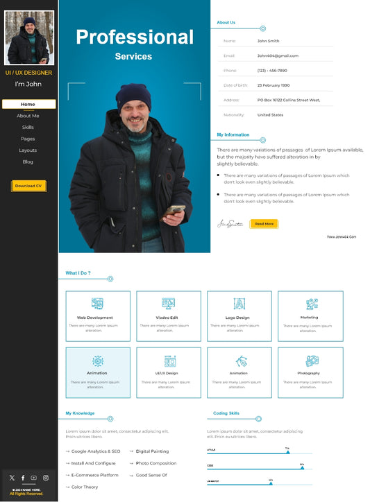 Wordpress Resume Template