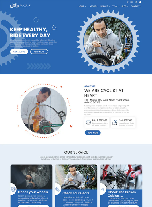 Premium Bicycle Repair Wordpress Theme