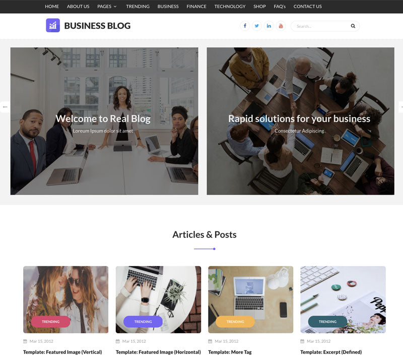 LZ Real – Free Blog WordPress Theme