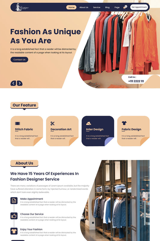 Free Designer Boutique WordPress Theme