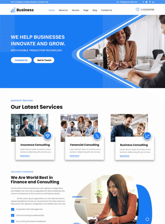 Premium Expert Consultant Wordpress Theme