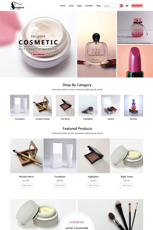Free Cosmetic WordPress Theme