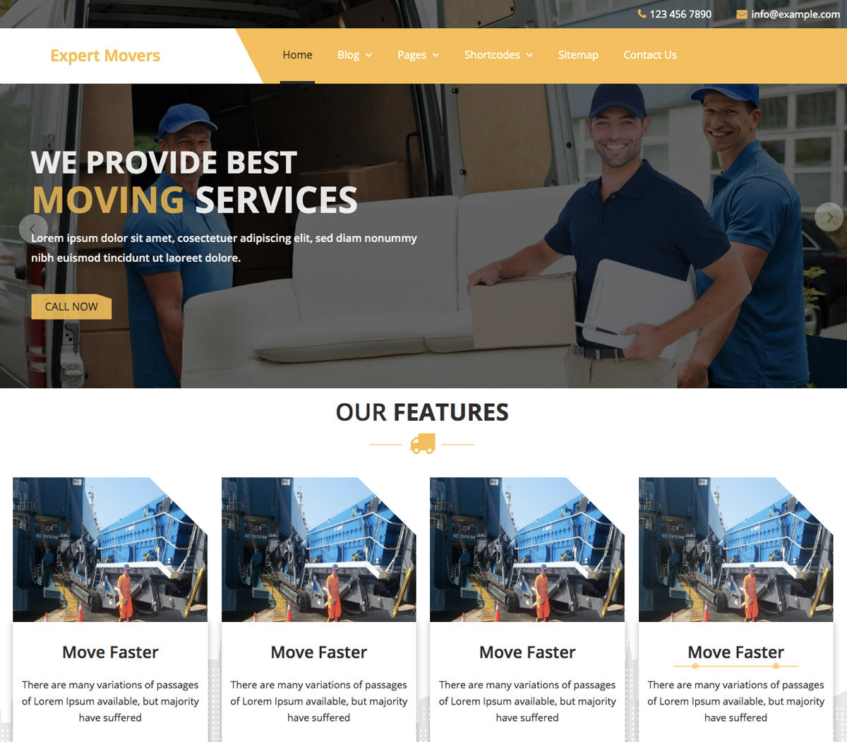 Expert Movers Free WordPress Theme