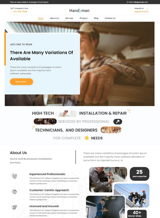 Free Handyman WordPress Theme