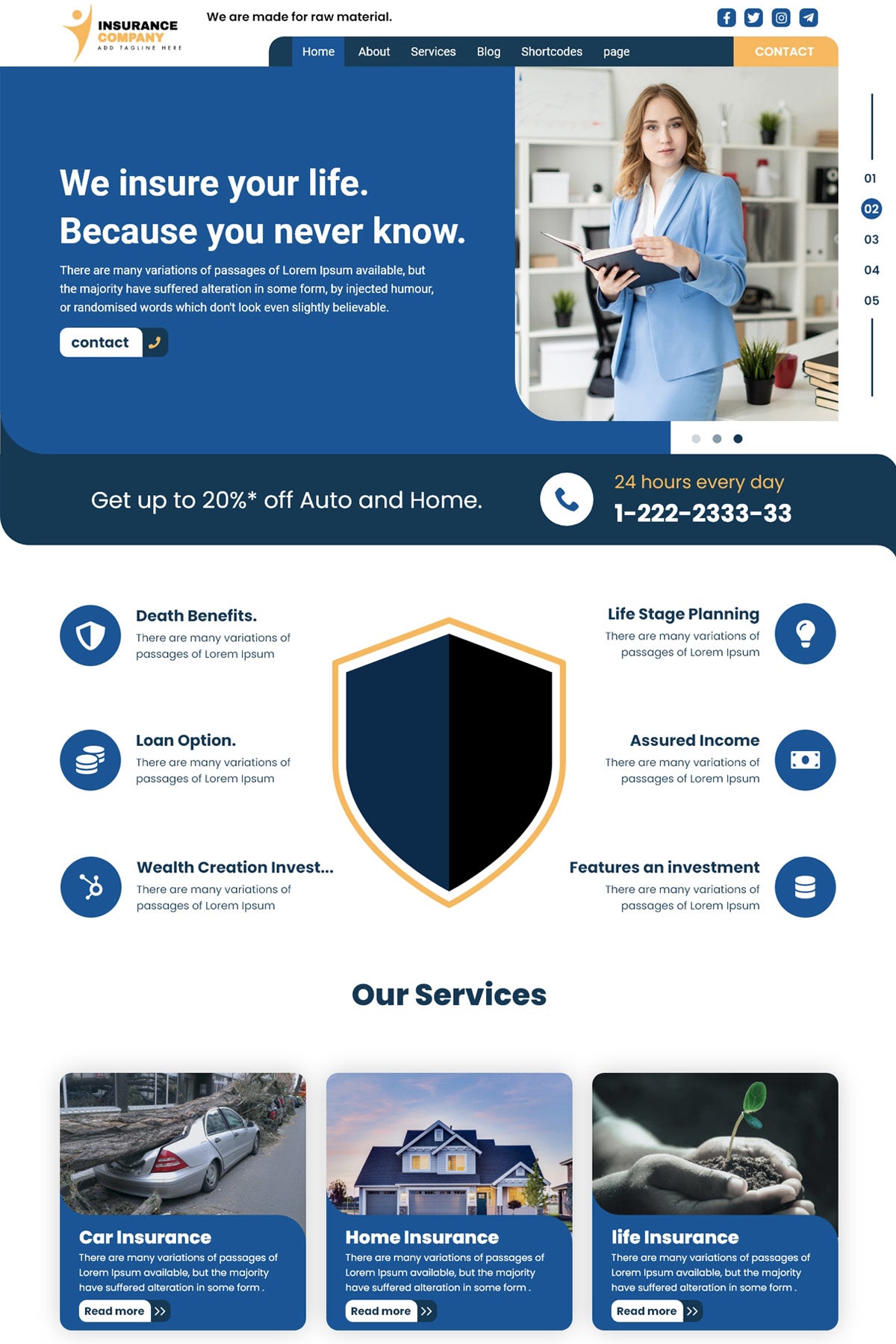 Insurance Agency Free WordPress Theme
