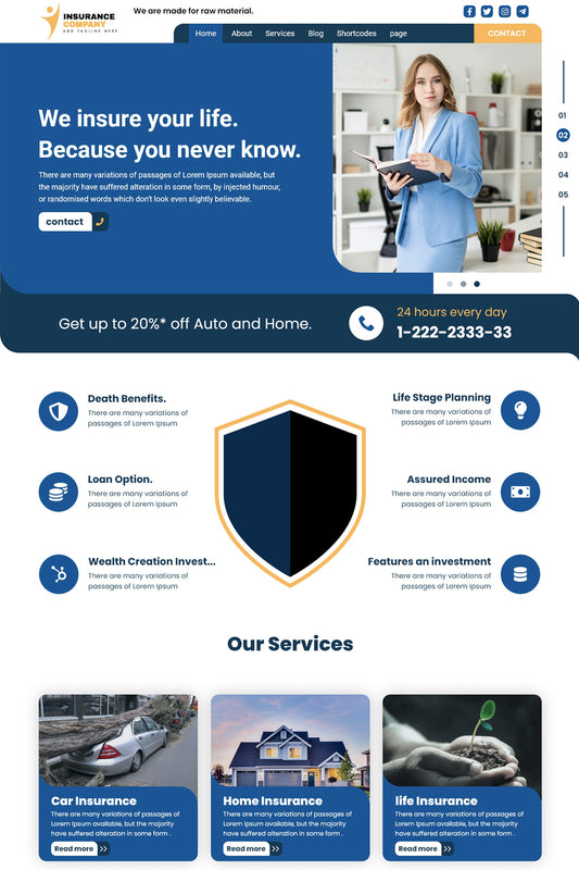 Insurance Agency Free WordPress Theme