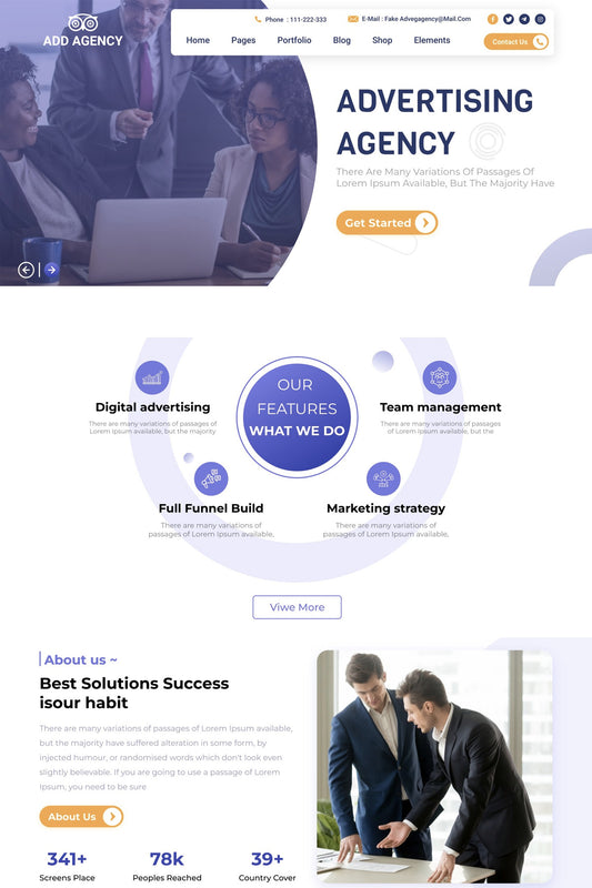 Free Online Marketing Agency WordPress Theme