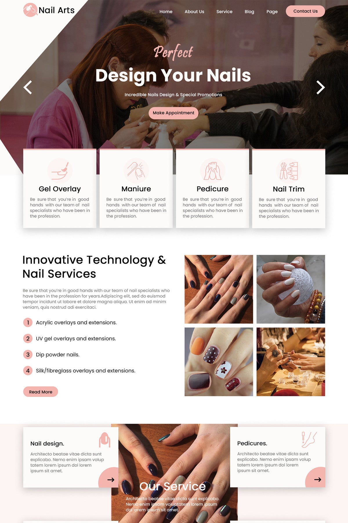 Nail Salon Wordpress Theme
