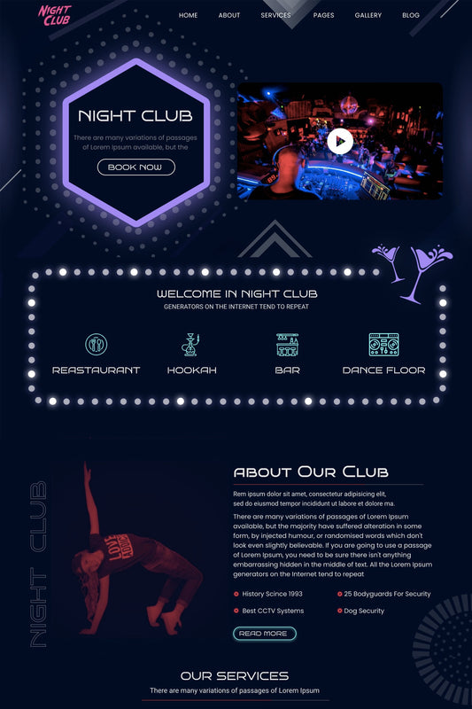 Free Night Club WordPress Theme