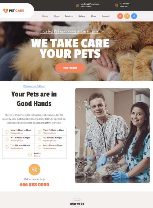 Premium Pet Clinic Wordpress Theme