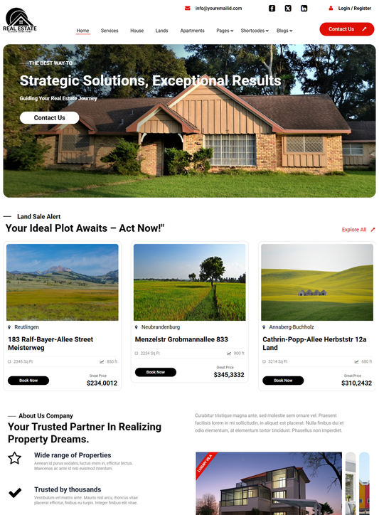 Premium Real Estate Wordpress Theme