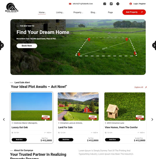 Free Real Estate WordPress Theme