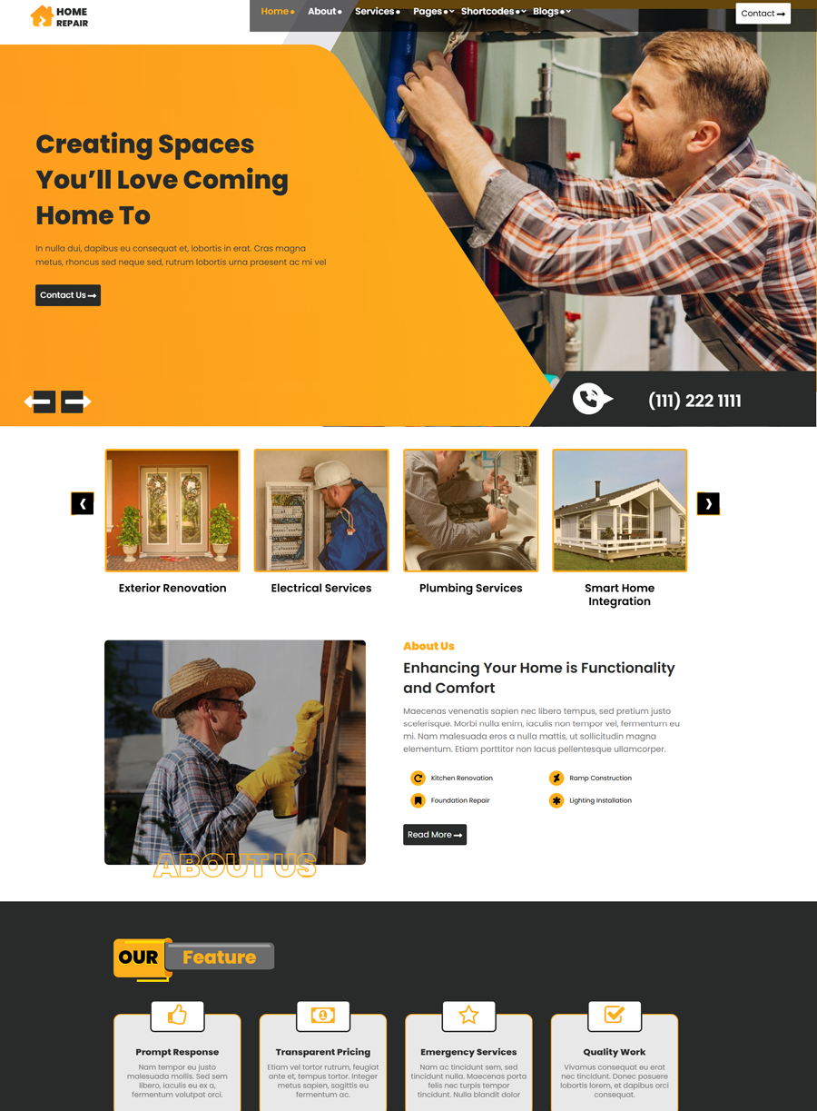 Premium Home Renovation Services Wordpress Theme