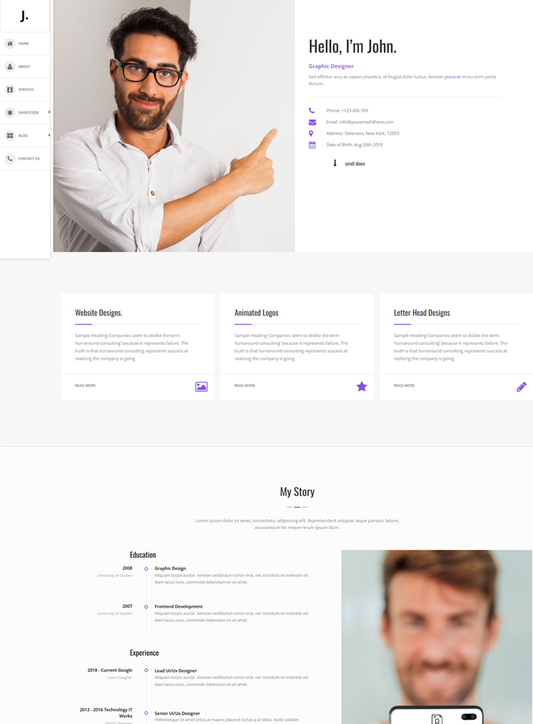 Premium My Resume Wordpress Theme