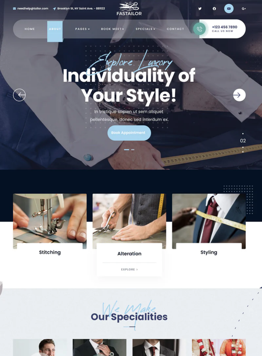 Premium Expert Tailor Wordpress Theme