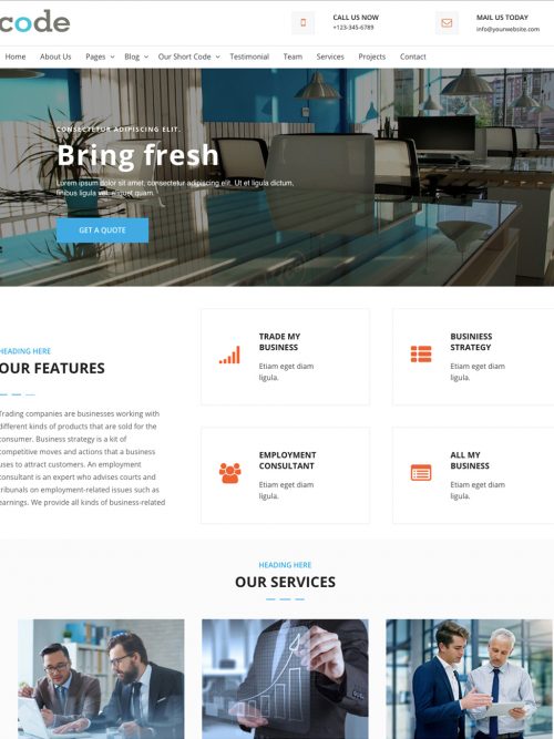 One Page Wordpress Theme