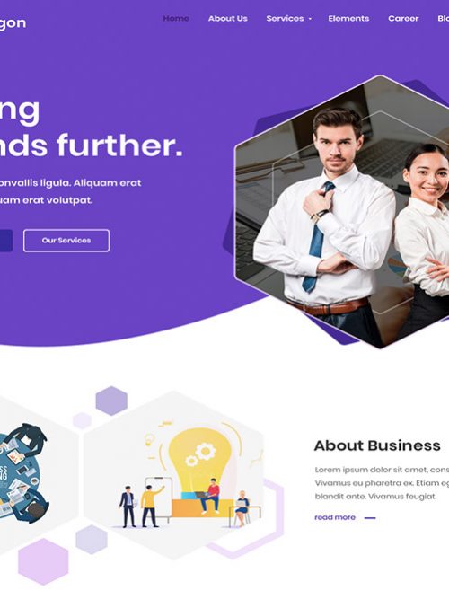 Hexagon business wordpress theme