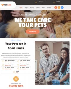 Pet Care Clinic Wordpress Theme