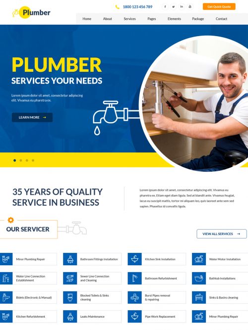 Plumber Wordpress Theme