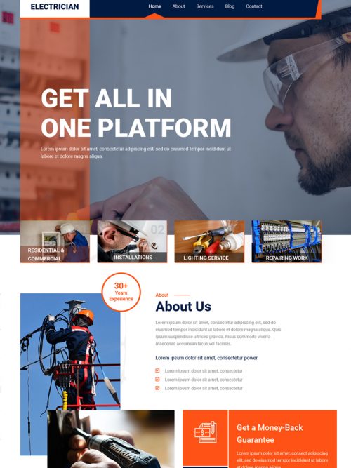 electrician wordpress theme