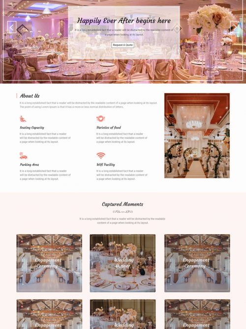 Wedding Hall Wordpress Theme