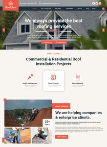 Roofing services wordpress theme