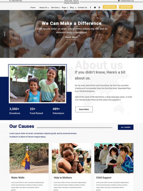 free ngo wordpress theme