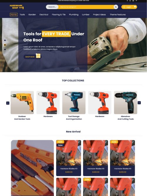 Hardware Store Wordpress Theme