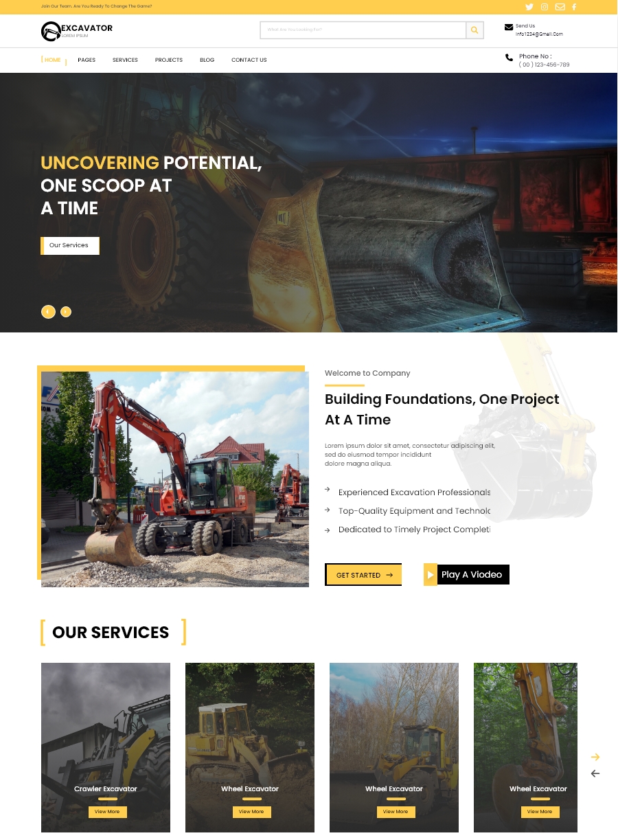 Excavator WordPress Theme