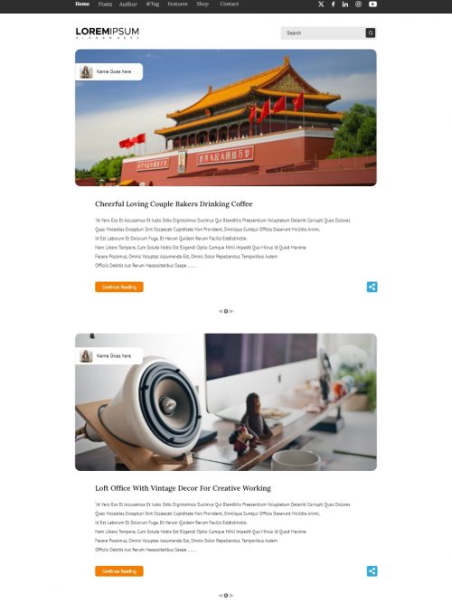 free blog wp theme