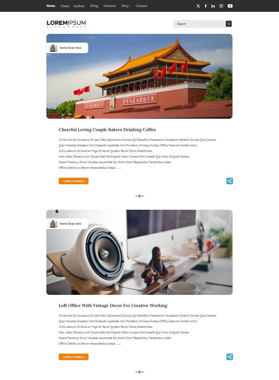 free blog wp theme